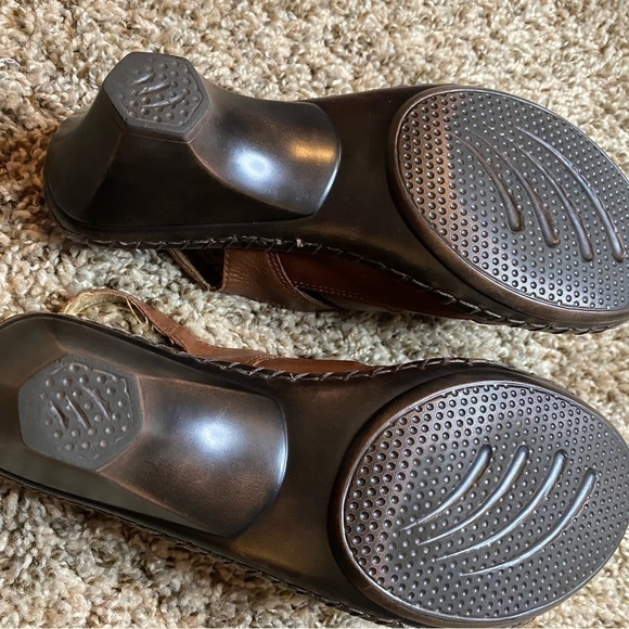 Duck Head Brown Leather Clog Wedge Sandals Sz 6 1/2 - Picture 7 of 9